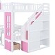 preview thumbnail 96 of 156, Modern Style Wooden Bunk Bed with Changeable Table, Upper Bed and Down Desk