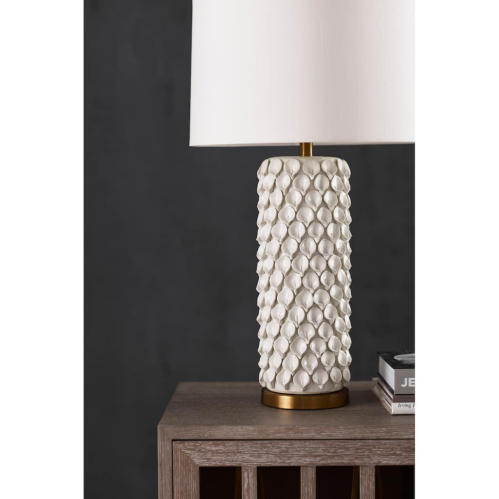 Currey & Company Calla Lily White Table Lamp - 31.25"h x 18"dia