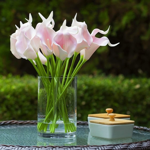 Enova Home 20 Pieces Real Touch Faux Calla Lily Artificial Flowers