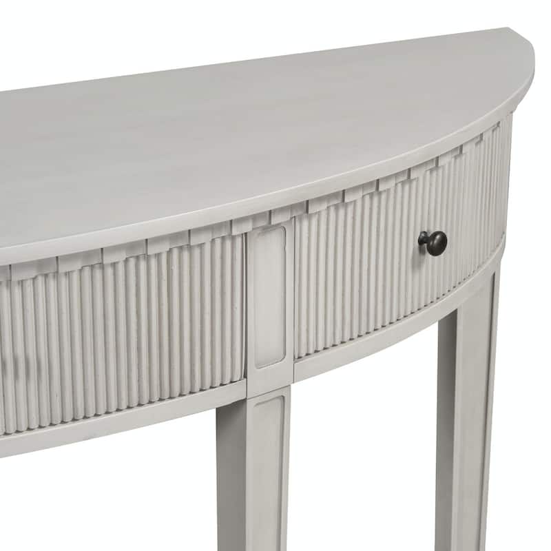 51'' Width Console Table with Vertical Stripe Drawer Fronts