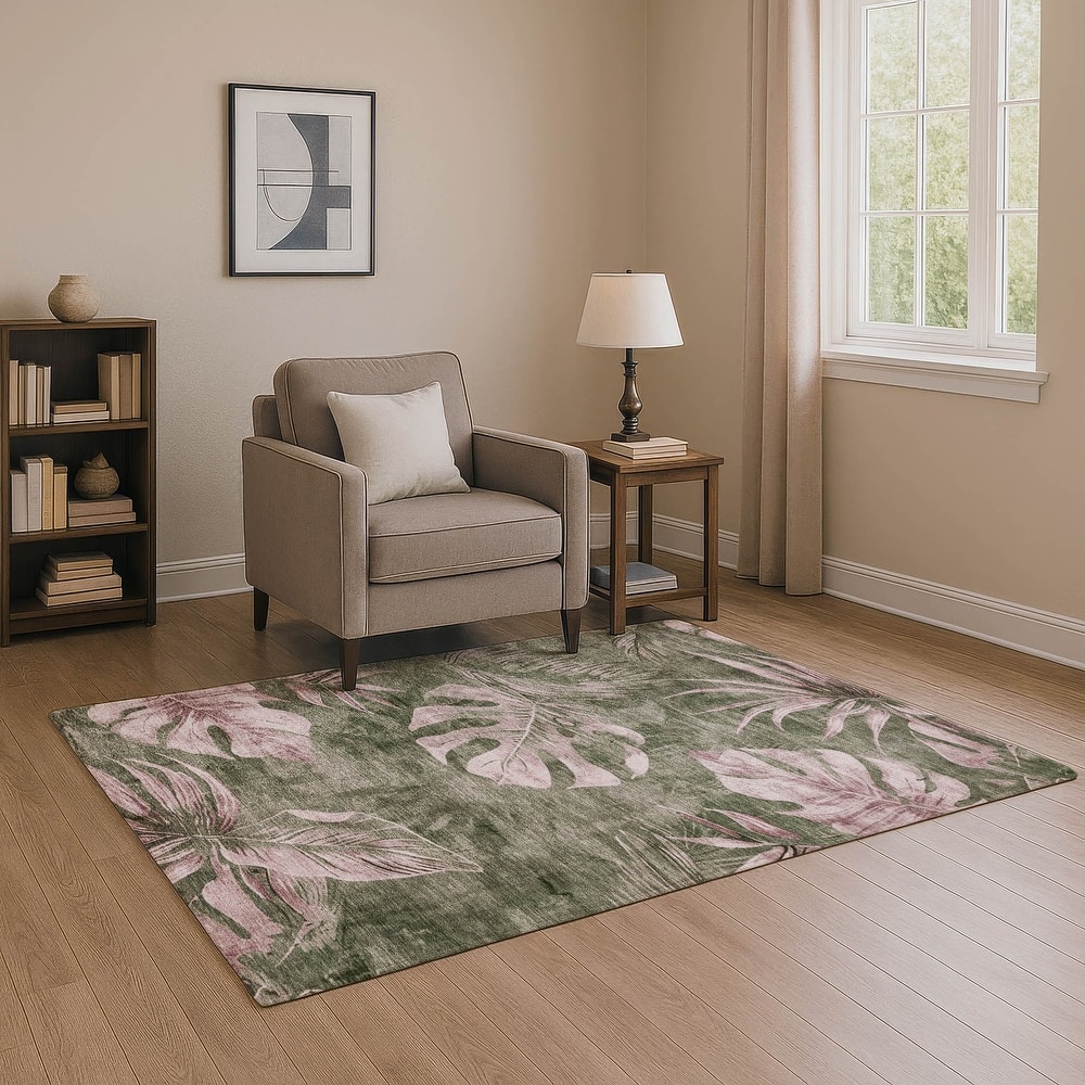 Premium Washable Super Soft Tropical Floral Mayfield Rug