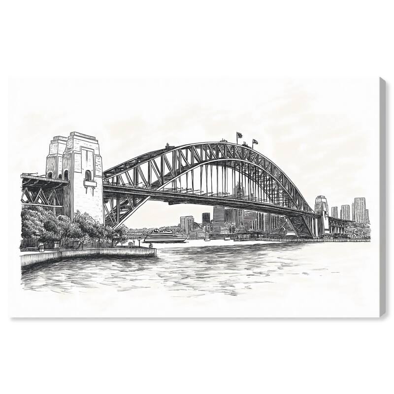 Lines of the Bridge Canvas by Art Remedy, Gallery Wrapped - 24" x 16"