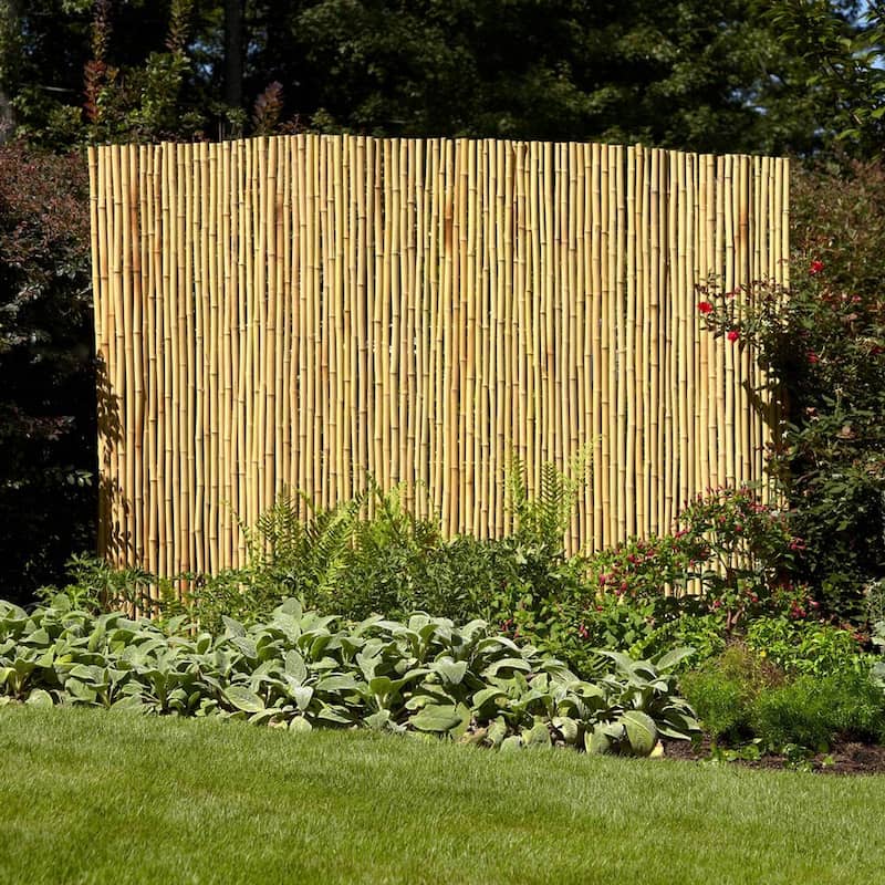 Natural Bamboo Fencing Rolled Fence Panel Patio Privacy Screen