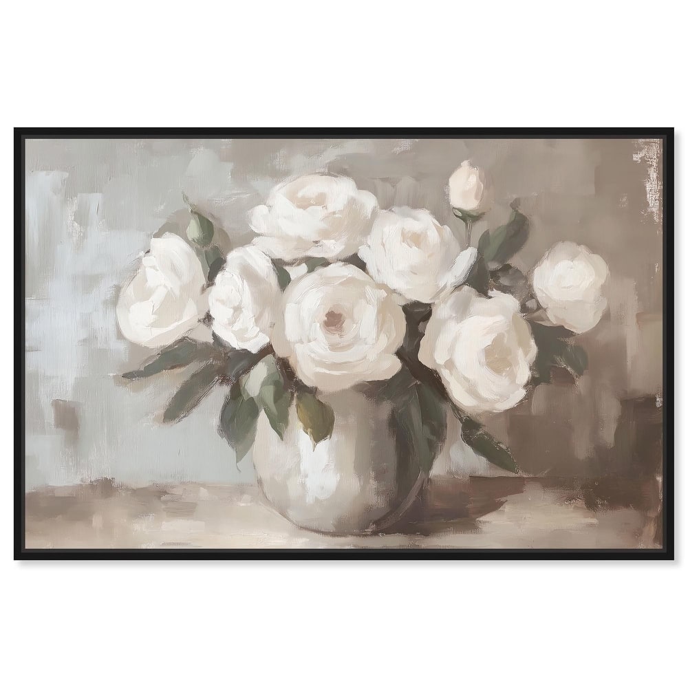 Creamy Cascade Cluster II Canvas by Art Remedy