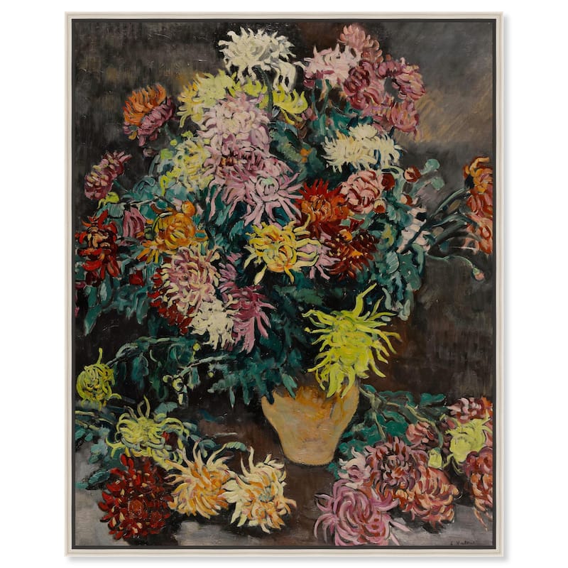 Louis Valtat Dahlias Canvas by Art Remedy - Silver - 20" x 24"