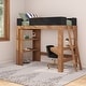 preview thumbnail 16 of 27, Max and Lily Mid-Century Modern Twin Loft Bed with Desk and Bookshelf Pecan/Black