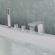 preview thumbnail 25 of 39, Roman Tub Faucet with Handheld Shower 3-Handle Deck Mount Bathtub Faucet Set