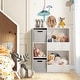 preview thumbnail 3 of 8, Gymax Kids Toy Storage Organizer 5 Cubbies Wooden Bookshelf Display