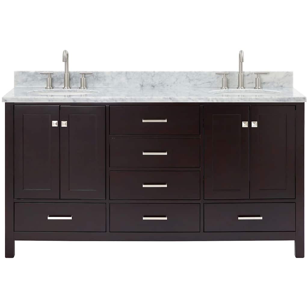 Ariel A067DCW2OVO Cambridge 67" Free Standing Double Basin Vanity Set