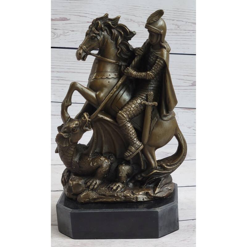 Jean Baptiste Carpeaux Saint George Dragon Bronze Mythical Sculpture