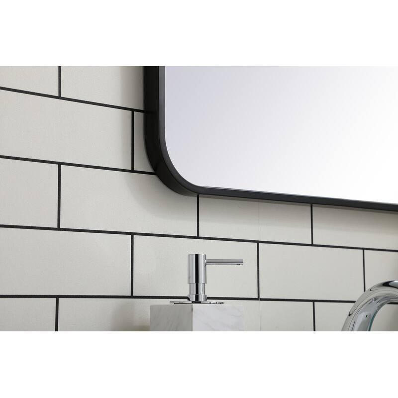 Ezra Soft Corner Metal Rectangular Mirror