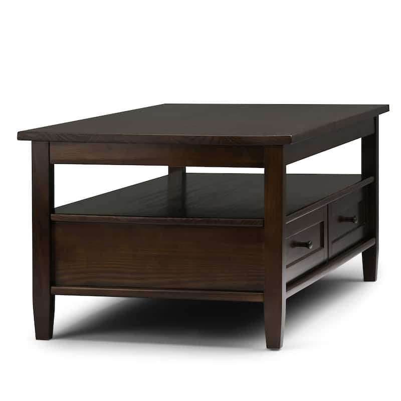 WYNDENHALL Norfolk Wood Transitional Coffee Table - 48 Inches wide