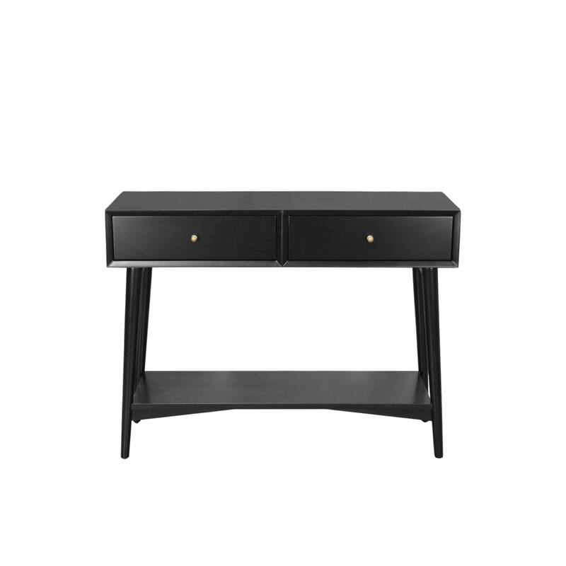 Alpine Furniture 42"W Flynn Console Table in Black