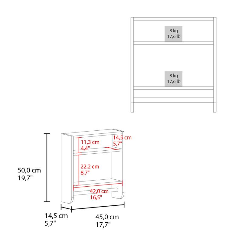 Medicine Cabinet with Mirror, 1 Door and 2 Shelves, Wall-Mounted, Small Bathroom Storage Solution