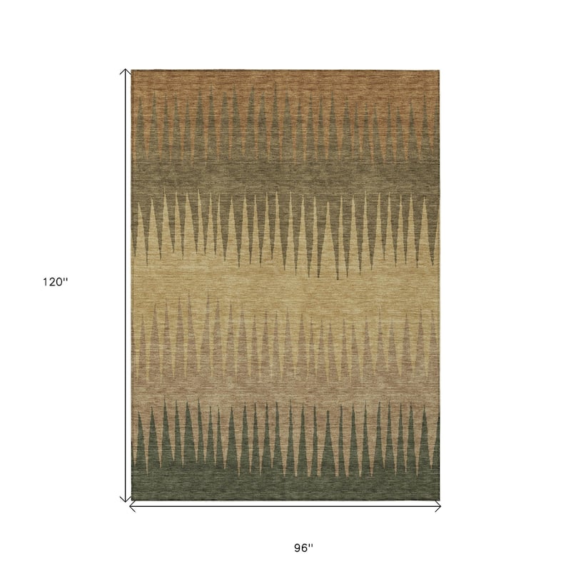 HomeRoots Striped Transitional Rectangle Outdoor Rug