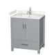 Option Gray / Carrara Cultured Marble Top / Brushed