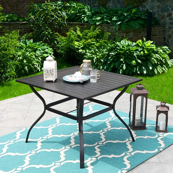 Metal slat patio clearance chairs