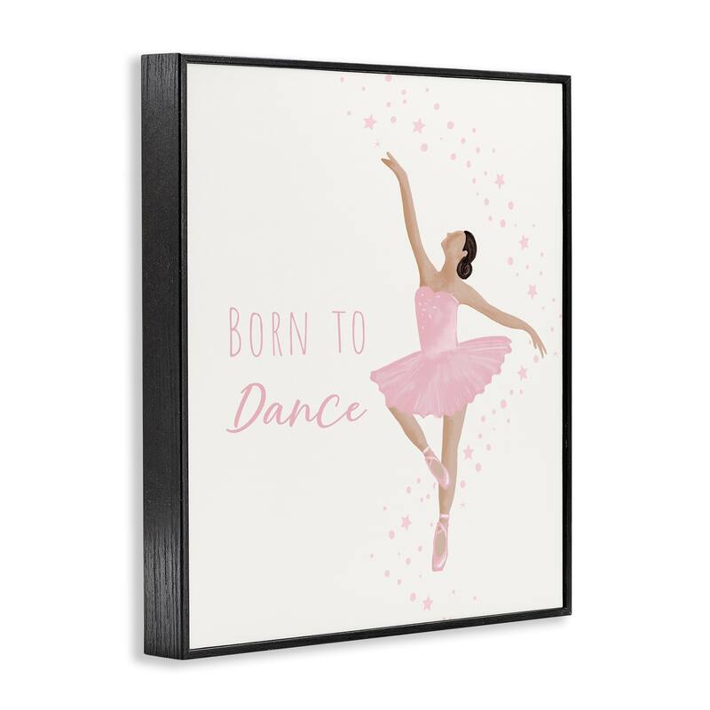 Stupell Born To Dance Ballerina Framed Giclee Art Design By Chen Alyesh