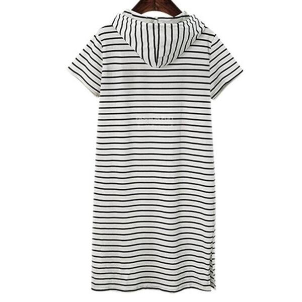 Shop Ziker 2017 Fashion Plus Size Women Summer Dresses Striped Loose Casual Knee Length Dress Xl 5xl Overstock 27111350