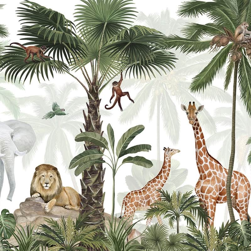 Tempaper Jungle Party Peel and Stick Wall Mural - 8' x 13'