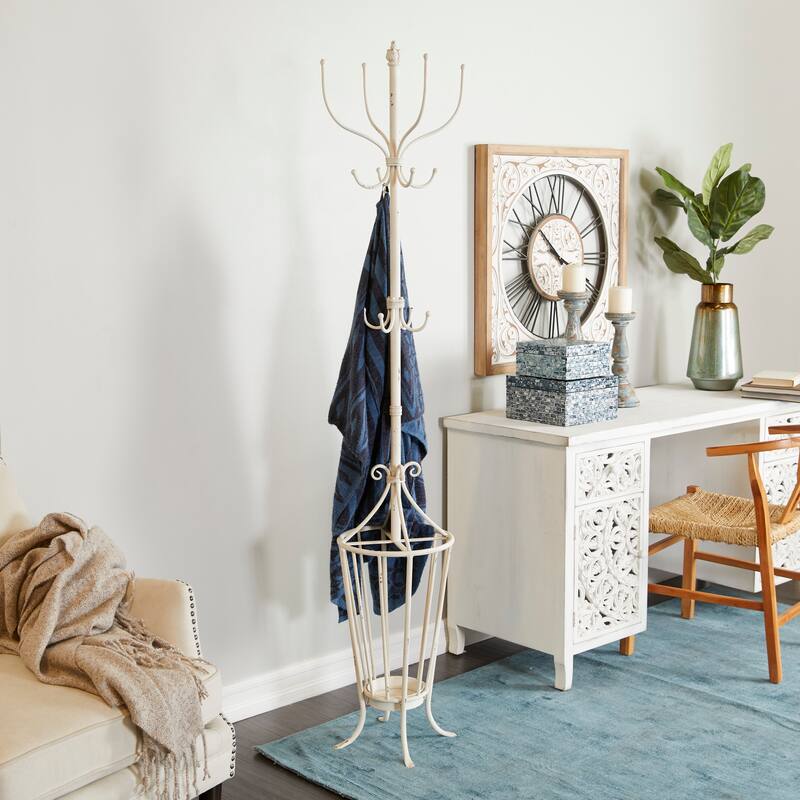 Metal Coat Rack - White - Roche River Decor