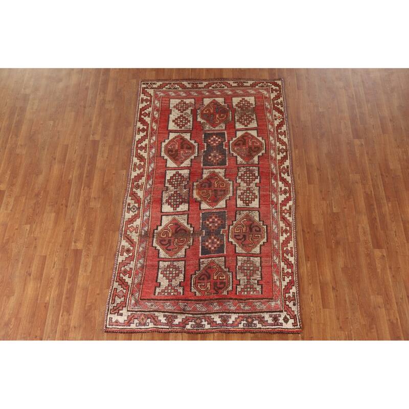 Lori Persian Antique Area Rug Handmade Wool Carpet - 4'3"x 7'5"