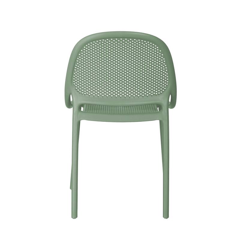 Shay Stackable Plastic Chair for Indoors or Outdoors - Set of 2