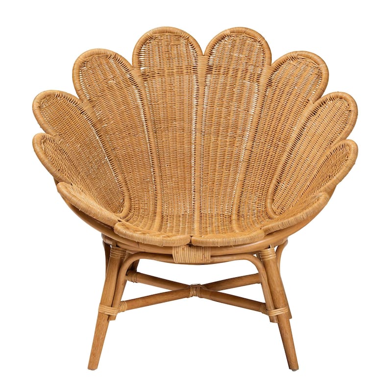 Blossom Bohemian Honey Rattan Accent Flower Chair