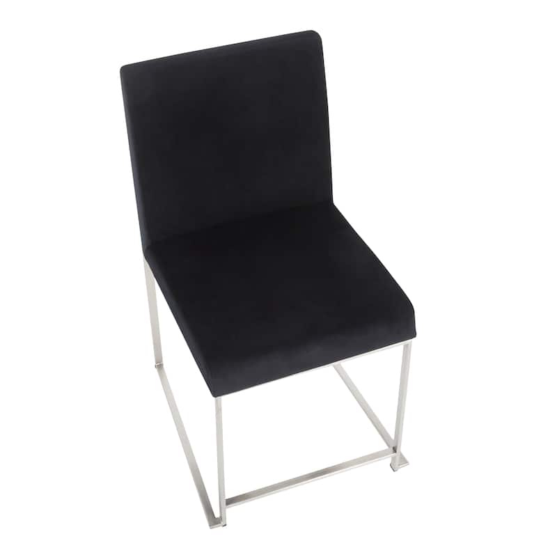 Silver Orchid Forrest High Back Stainless Steel Dining Chair (Set of 2)