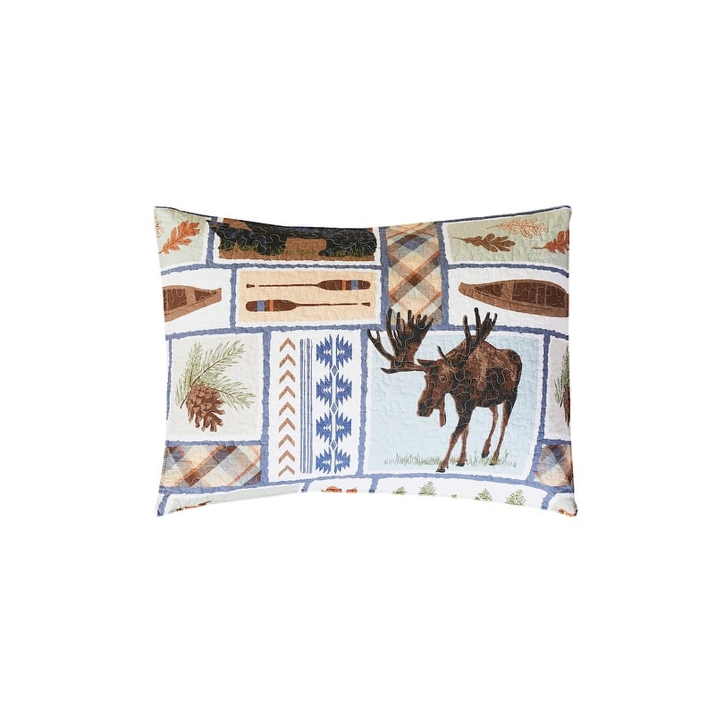 Oakley Rustic Lodge Cotton Quilt Set - Reversible and Machine Washable