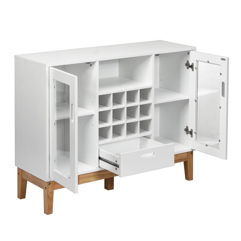 Costway Wood Storage Cabinet w/ Rack & Drawer - See Description
