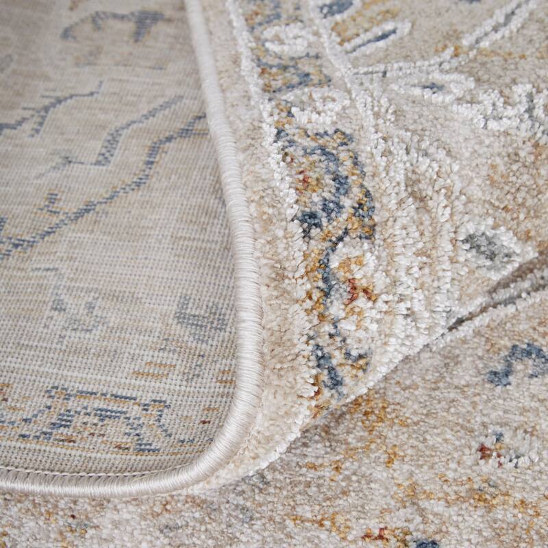 Grand Bazaar Hyannis Machine Made Distressed Transitional Area Rug