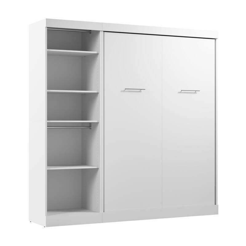 Nebula Full Murphy Bed with Closet Organizer (84W) by Bestar