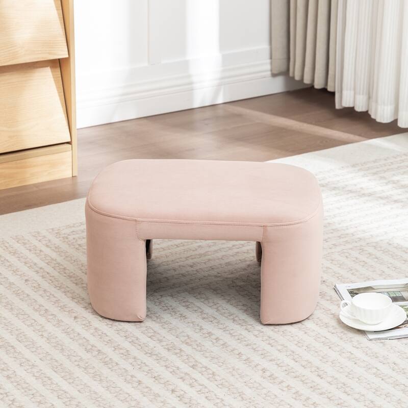 SEYNAR Modern Velvet Rectangle Accent Ottoman