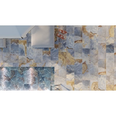 Industry 12x24 Thailand Blue porcelain tile (15.5 sq ft case)
