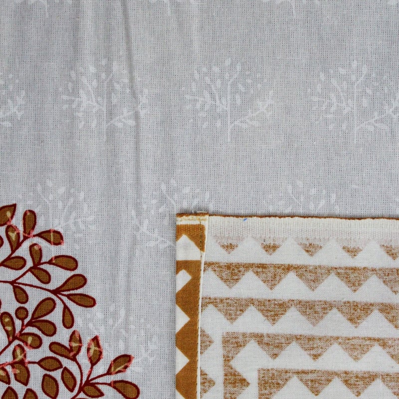 Cotton Regale Tree Of Life Print Floral Tablecloth Collection - 88 x 102 inches