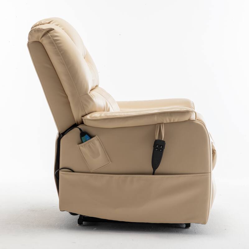 Oversized Recliner Chair Power Electric Lift for Elderly with Side Pockets