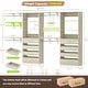 preview thumbnail 5 of 7, Set of 2 Closet System with Wooden Drawers and Hanging Rods, Closet Organizer with Adjustable Storage Shelves