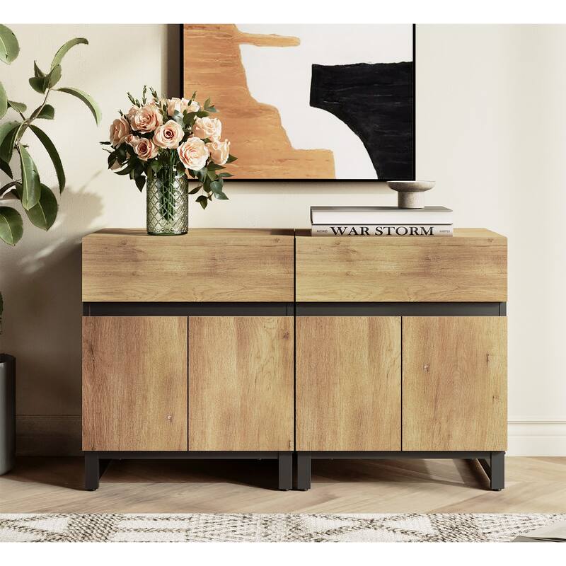 WAMPAT Modern End Table, Farmhouse Sofa Table, Wood Rustic Side End Table for Living Room, Nighstand for Bedroom