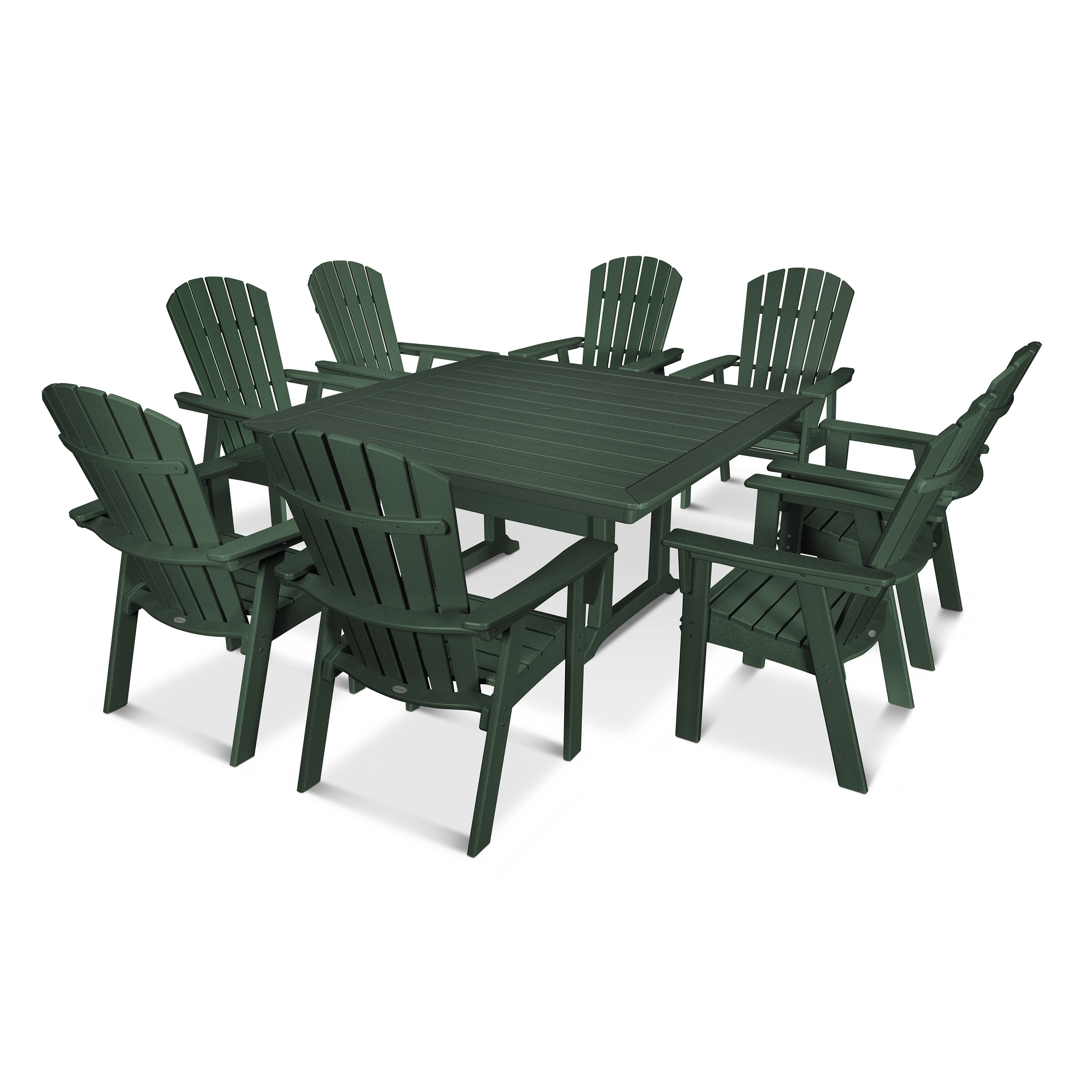POLYWOOD Nautical Adirondack 9 Piece Trestle Dining Set Bed Bath