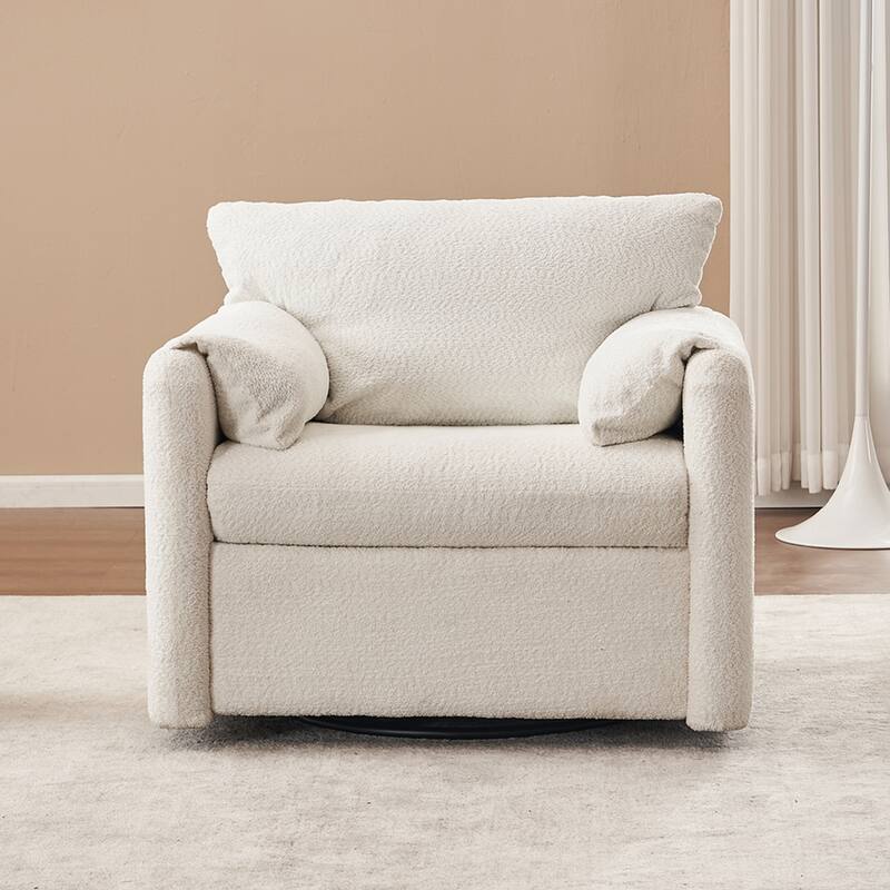 Versatile Rotating Single Seater Chair with Premium Materials for Various Rooms