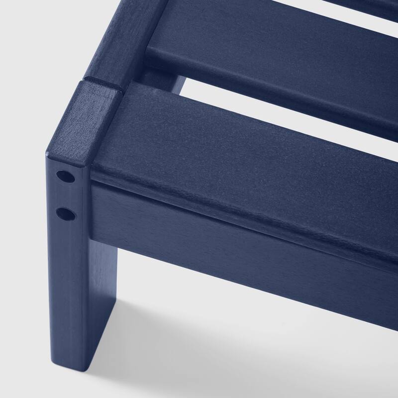 Birchwood All Weather HDPE Outdoor Patio Deep Seating Navy Blue Left Arm Facing Chair With Cushions (1-Piece)