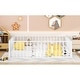 preview thumbnail 6 of 4, White Queen Size Metal Floor Bed Frame with Fence and Door
