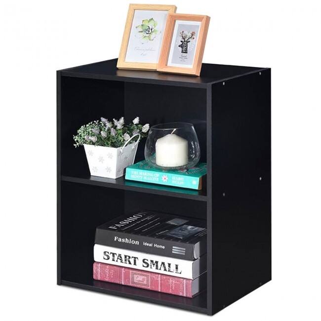 2 Tier Open Night Stand End Table Sofa Side Storage Furniture - 17" x 11.5" x 21.5" (L x W x H)