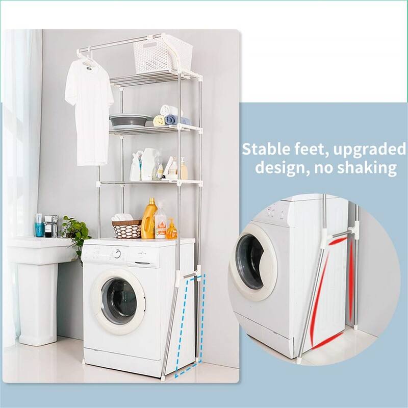 2-Layer Over Washing Machine Storage Rack