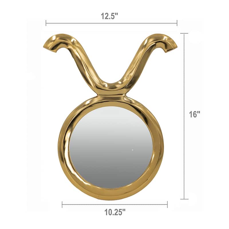 Modern Gold Round Mirror with Aluminum Frame Wall Decor for Entryway