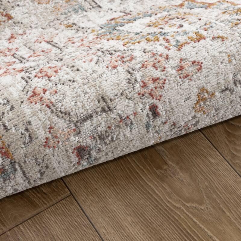 Sevita Caramel Botanical Area Rug - 5'3" x 7'10"