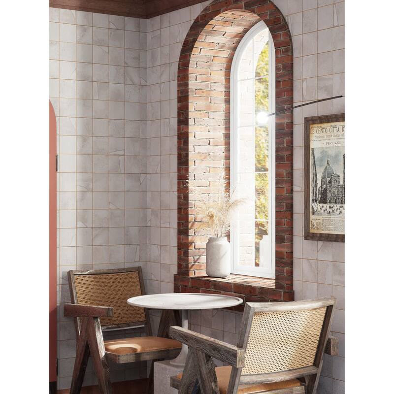 Merola Tile Kings Sea White 13" x 13" Ceramic Floor and Wall Tile - Case (10 Tiles)