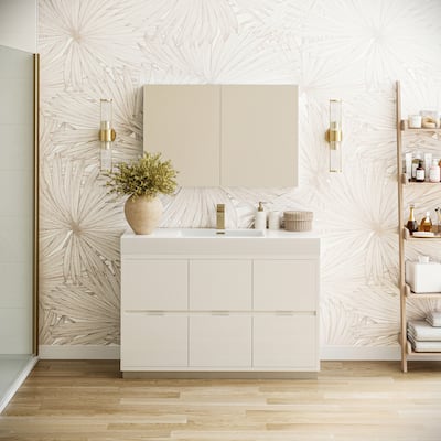 Fresca Senza 48" Single Vanity Set with Wood Cabinet and Acrylic