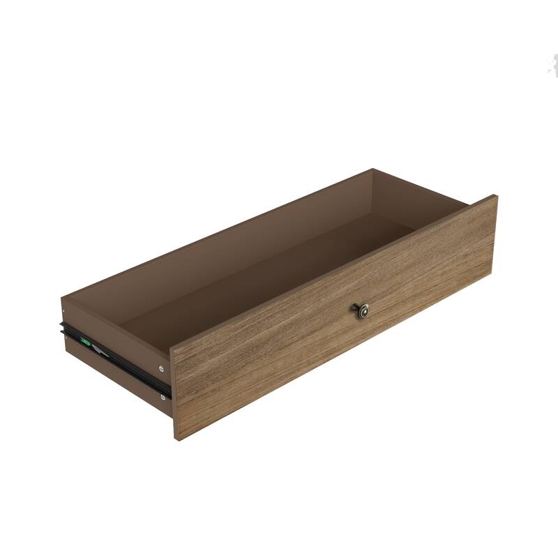 Rustic Wooden 4-Drawer Storage Chest with Metal Knobs and Solid Wood Feet by GDFStudio